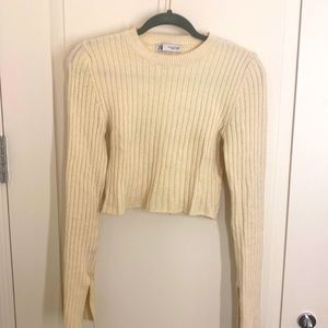 New season Zara cropped stretch sweater